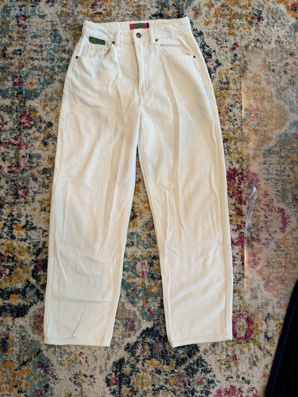 Empyre Cream Wide Leg Corduroy Pants